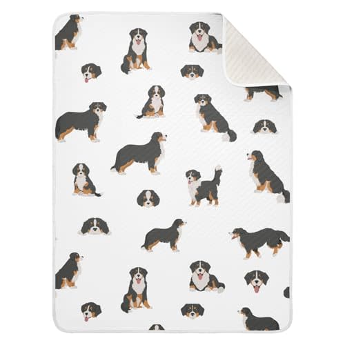 vvfelixl Baby Blanket Bernese Mountain Dog Cotton Blanket for Infants, Toddler, Boys, Girls, Lightweight Swaddle Blanket for Crib, Stroller, Nursery Blankets, 30" X 40", Puppy