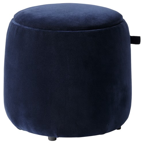 JÄRRESTAD Pouffe - with storage/Djuparp dark blue