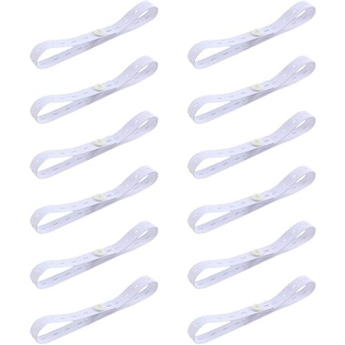 Healifty 12pcs Diaper Button Newborn Belt Buckle Kids Belts Buckle Belt Children Diaper Fastener Diaper Fasten Buckle Elastic Adjustable Toddler White Bracket Cloth Diaper