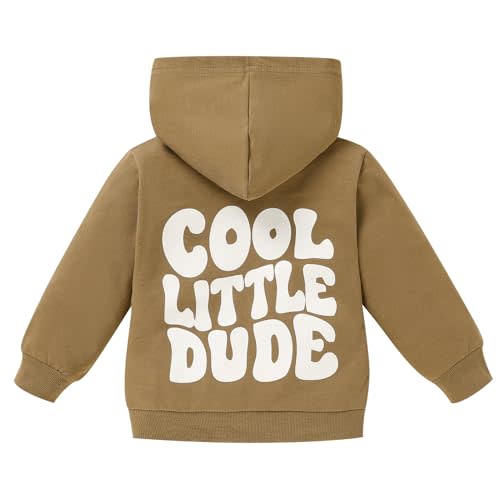 ZOELNIC Toddler Baby Boy Fall Winter Hooded Clothes Baby Boy Hoodie Tops Letter Printed Long Sleeve Sweatshirt