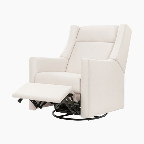 babyletto Kiwi Deluxe Power Recliner and Swivel Glider - Performance Cream Eco-Weave