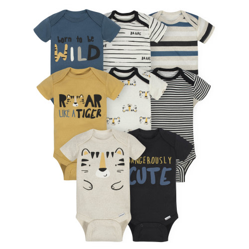 Onesies Brand Baby Boy Short Sleeve, 8-Pack, Sizes Newborn - 12 Months