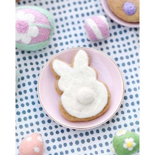 Felt White Easter Bunny Cookie