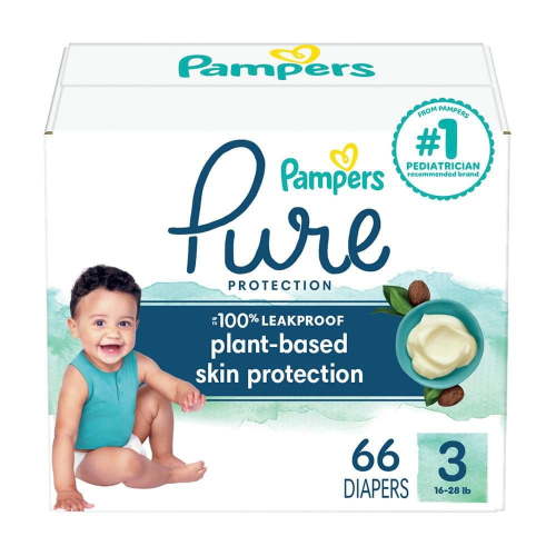 Pampers Pure Protection Diapers, Super Pack, 76CT