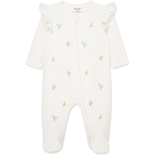 Clothes for Baby Girls' 100% Cotton Scratch-Free Tag Footie Sleeper