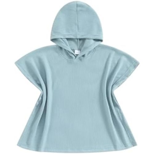 Kids Swim Cover up Girls Boys Waffle Towel Poncho Swimsuit Coverups for Beach, Pool, Bath