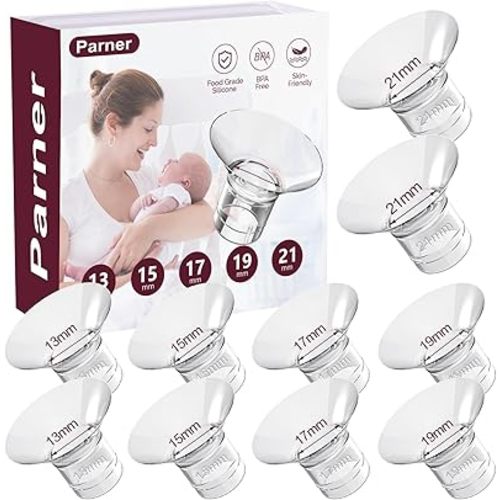 Flange Inserts 13/15/17/19/21mm 10PCS for Momcozy S9/S9pro/S10/S12/S12pro/Medela/Tsrete/Spectra/Bellababy etc 24mm Wearable Breast Pump, Reduce 24mm Tunnel Down to Correct Size - 10PCS