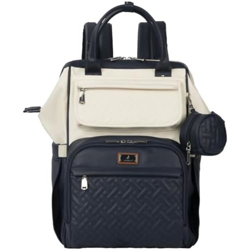BabbleRoo Diaper Bag Backpack, Multifunction Nappy Changing Bag with Changing Pad, Stroller Straps & Pacifier Case