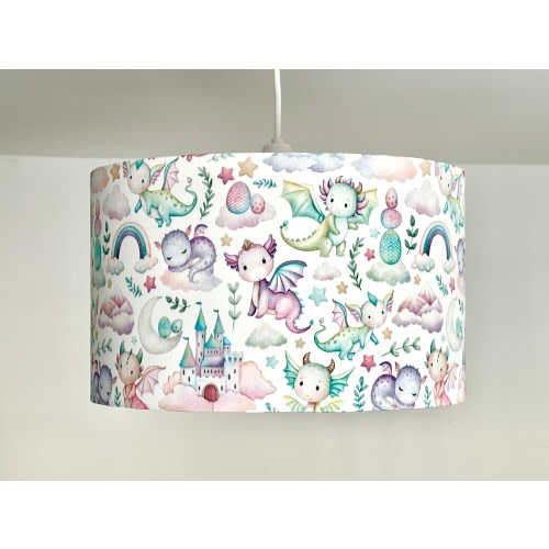 Pastel Dragon lamp children&#39;s castle lamp nursery decor lampshade table lamp