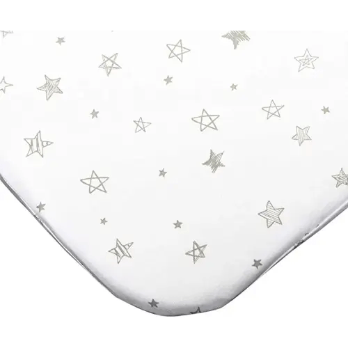 Mika Micky Waterproof Fitted Sheet for Bedside Crib (Star)