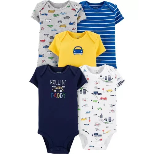 5-Pack Cars Original Bodysuits - Multi - 3M