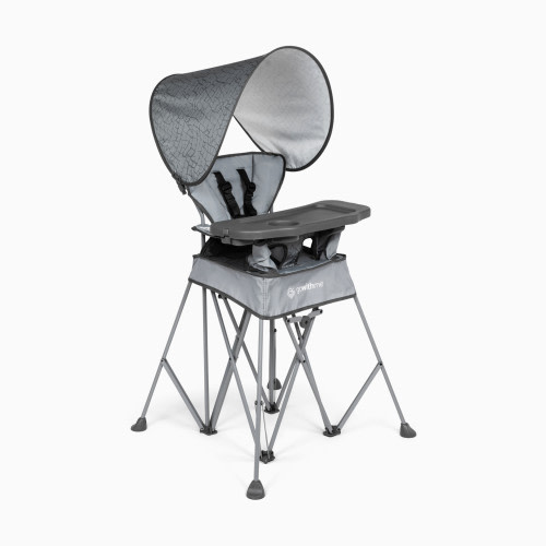 Baby Delight Go With Me Uplift Deluxe Portable High Chair With Canopy - Elephant Grey
