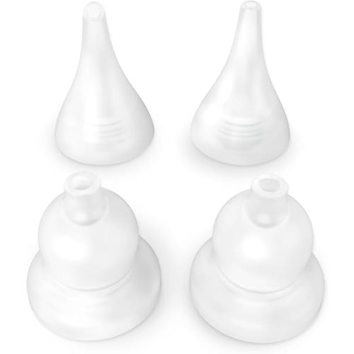 Baby Nasal Aspirator Replacement Tips, 4Pcs Food-Grade Silicone Tips for Newborns, Toddlers, Compatible with GROWNSY / Watolt / LittleTora / HEYVALUE / Cocobela / HailiCare/ KIDIRA / TEQIN/ X-Bosak