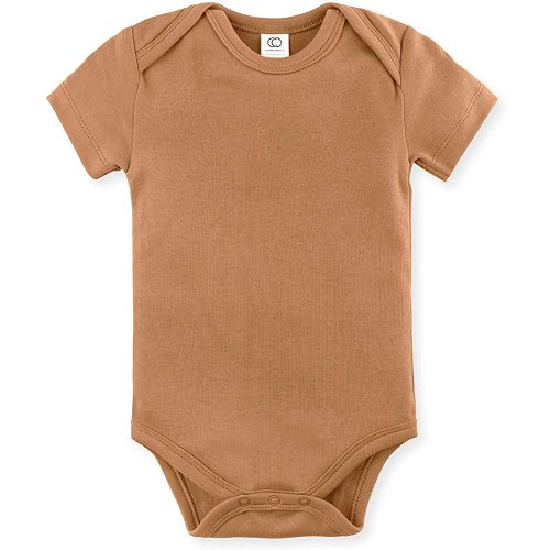 Colored Organics Unisex Baby Organic Cotton Bodysuit - Short Sleeve Infant One Piece