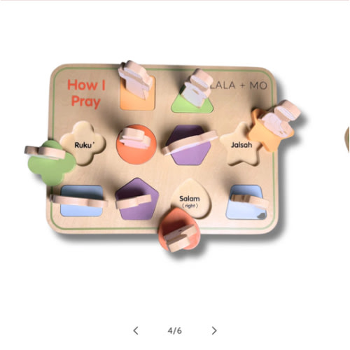 Islamic Prayer (Salah/Namaz) Puzzle- Wooden, Islamic Kids Toys – Lala + Mo