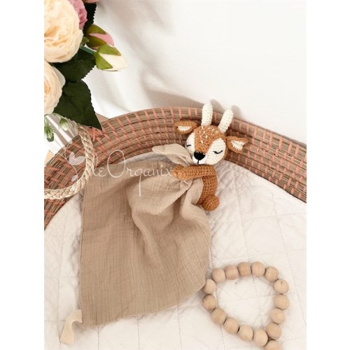 Personalized Baby Lovey, Baby Rattle, Baby Shower Gift, Baby Toy, Animal Toy, Organic Toy, Muslin Toy, Crochet Toy, Bear, Deer, Bunny, Lion - Etsy