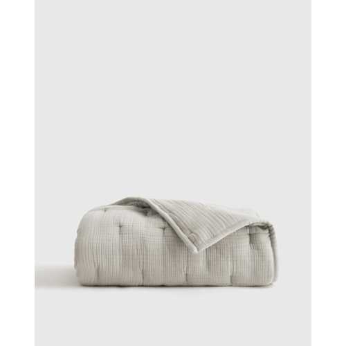 Organic Airy Gauze Toddler Quilt in Fog Grey