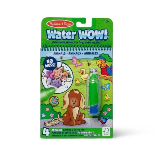 Melissa & Doug On the Go Water Wow! Reusable Water-Reveal Activity Pad - Animals: Art and Craft Plastic Tool Set