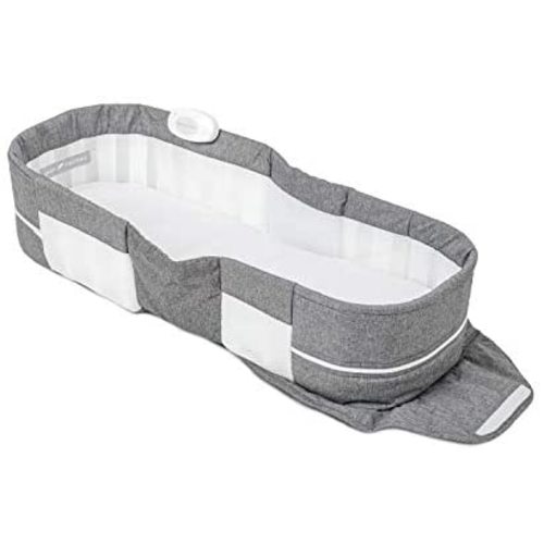 Baby Delight Snuggle Nest Harmony Portable Infant Lounger | Charcoal Tweed | Unique Patented Design | Baby Lounger