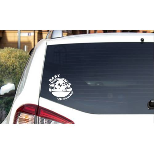 Baby Yoda | Baby Yoda Decal | Baby Yoda On Board | Baby On Board | Car Decal