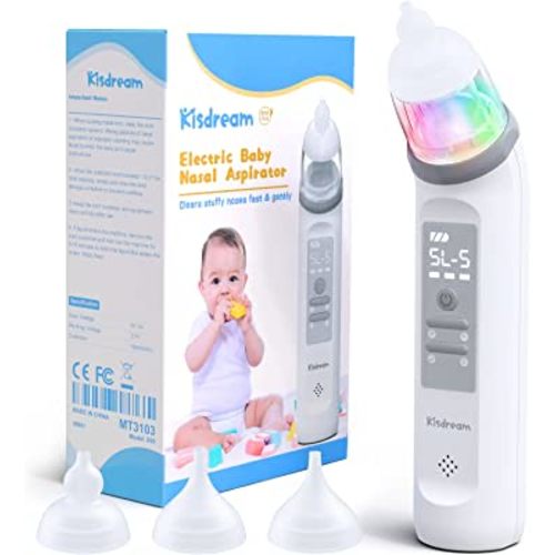 Electric Baby Nasal Aspirator Nose Sucker for Newborn Toddlers Automatic  Booger Mucus Cleaner Suction Machine for Kids Infant with 2 Booger Pickers