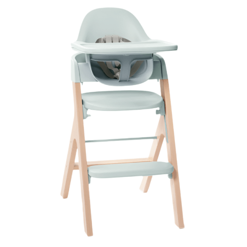 Mockingbird High Chair, 2.0, Mint Green, Natural Beech