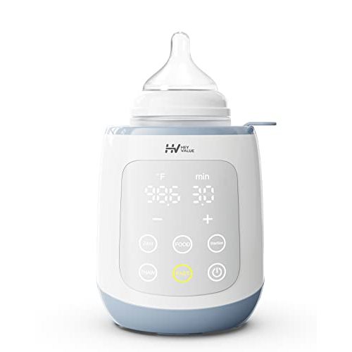 Bottle Warmer, 10-in-1 Fast Baby Bottle Warmer for Breastmilk or Formula with Timer, IMD LED Display, Accurate Temperature Control, Automatic Shut-Off, BPA-Free, Bottle Warmers for All Bottles (Blue)
