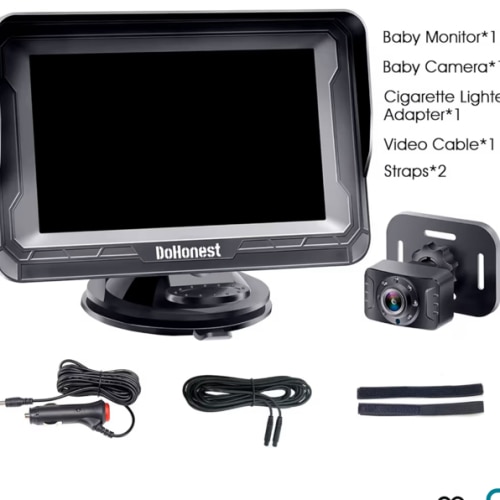 DoHonest Baby Car Camera HD 1080P - Rear-Facing Car Baby Monitor
