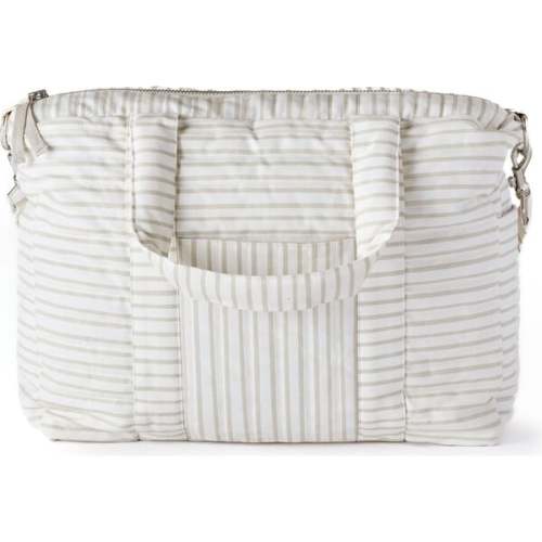 Stripes Away Diaper Bag, Pebble Grey - Pehr | Maisonette