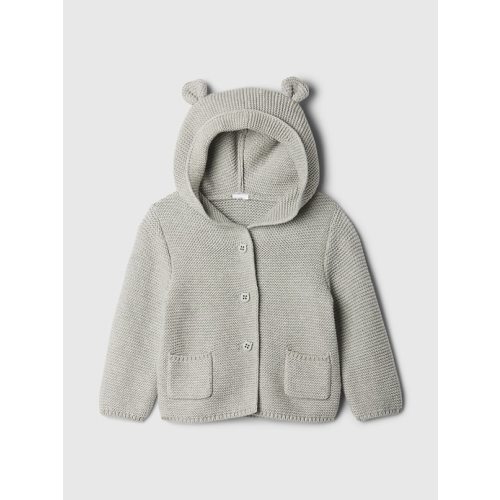 Baby Bear Cardigan - grey 6-12