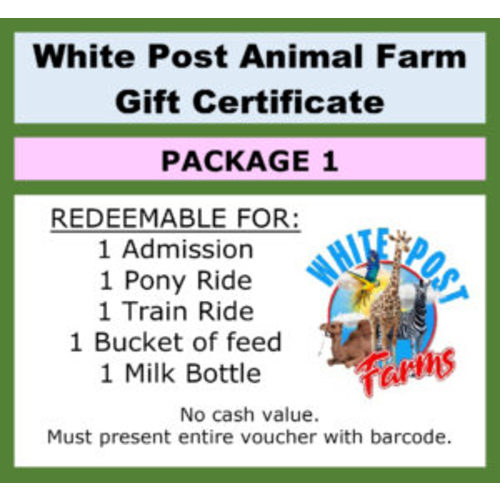 Gift Certificates – White Post Animal Farm of Melville