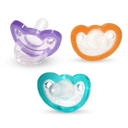 RaZbaby Jollypop Pacifier for Newborns & Up, USA Made, Natural Shaped Orthodontic Binky, Lovingly Shared in NICUs & Hospitals Worldwide, Medical-Grade 100% BPA-Free - 0-3 Months, 3 Pack - Variety