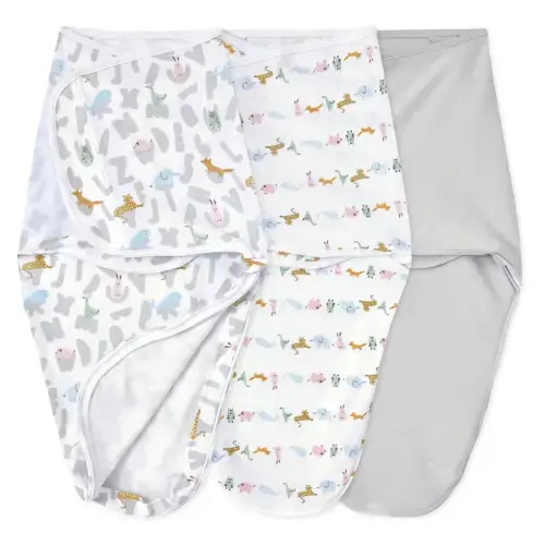 aden + anais alphabet animals wrap swaddles 3 pack