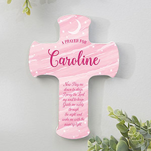 Bedtime Prayer Personalized Child's Cross - 5x7