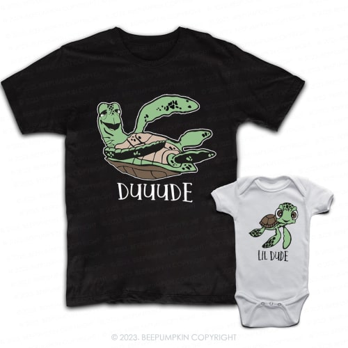 Dude Lil Dude Dad & Me Matching T-Shirts