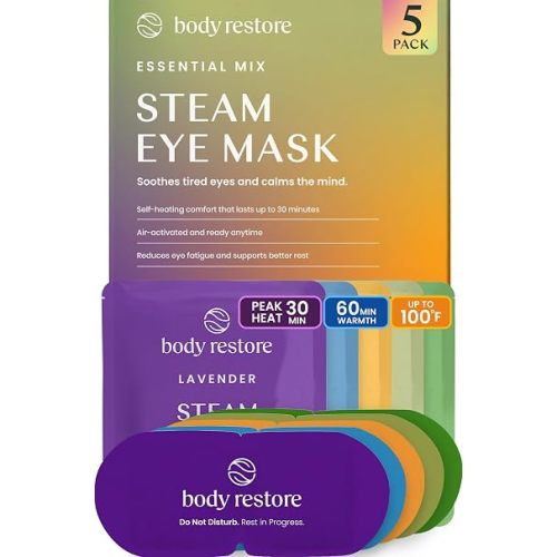 Body Restore Heated Eye Mask Warm Compress for Dry Eyes - Variety 5 Pack