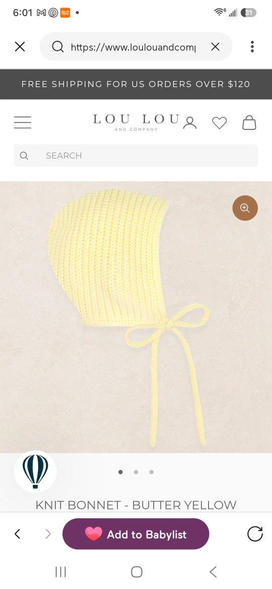 Knit Bonnet - Butter Yellow