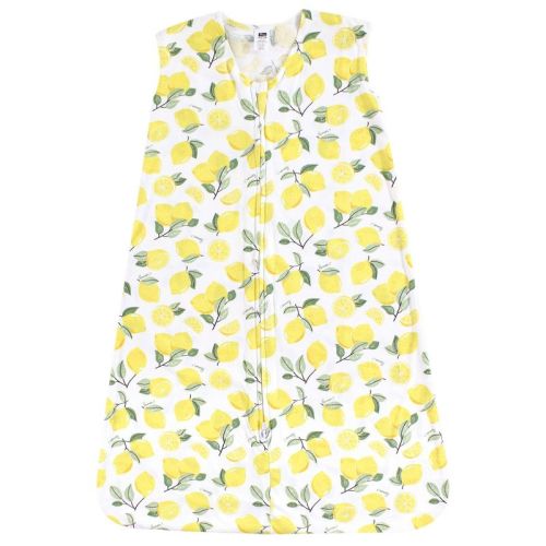 Hudson Baby Infant Girl Cotton Sleeveless Wearable Sleeping Bag, Sack, Blanket, Lemon, 0-6 Months