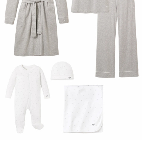 The Ultimate New Mother Set - Light Heather Grey & Grey Stars