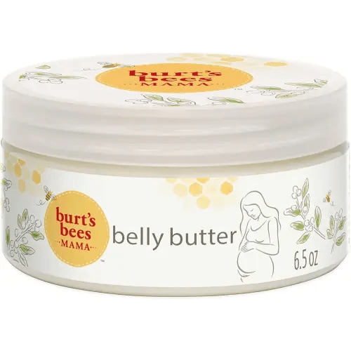 Burt's Bees Mama Belly Butter Stretch Mark Cream for Pregnancy Massages Body & Reduces Scar Appearance, Prenatal & Postnatal Tummy Skin Care, Shea Butter & Vitamin E Rich Formula, 6.5 Oz Tub