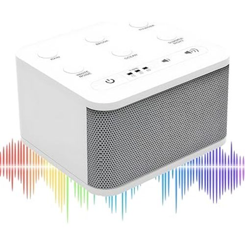 Big Red Rooster Sleep Sound Machine - White Noise Device for Kids and Babies with Rain and Nature Sounds - Portable Noise Cancellation for Nap Time, Bedroom, Nursery, or Office - 4x4x3 in