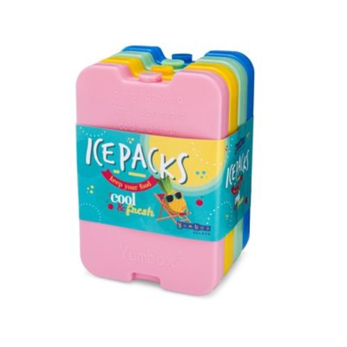 Yumbox Ice Packs for Lunch (Set of 4) Slim, Durable, Lightweight for Fresh Food - Perfect Bento Lunchbox, Coolers & More - Non-Toxic, BPA-Free