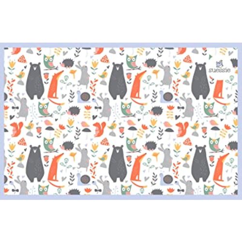 Suessie Disposable Placemats for Baby, Forest Animals (60 Count)