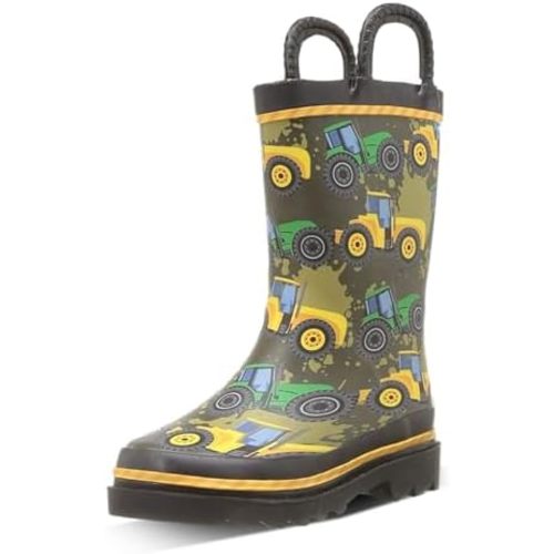 Western Chief Rain Boots with Pull on Handles for Toddlers and Kids - Premium Waterproof Boots for Boys and Girls