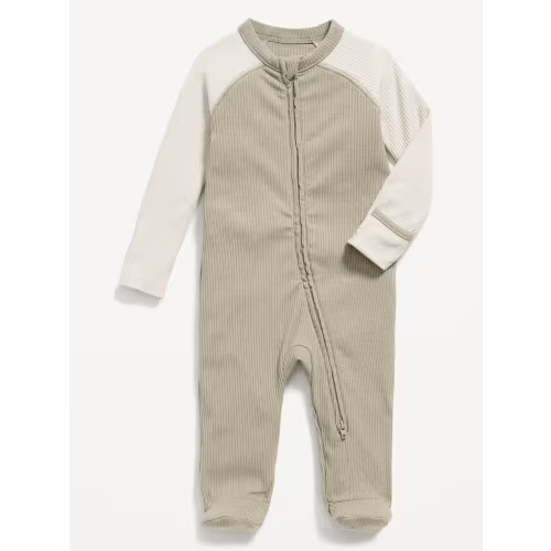 Unisex Sleep & Play 2-Way-Zip Footed One-Piece for Baby