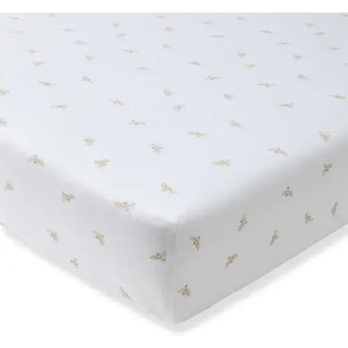 Burt's Bees Baby Essential Organic Cotton Fitted Crib Sheet, Breathable for Boy Girl Standard Crib & Toddler Mattresses