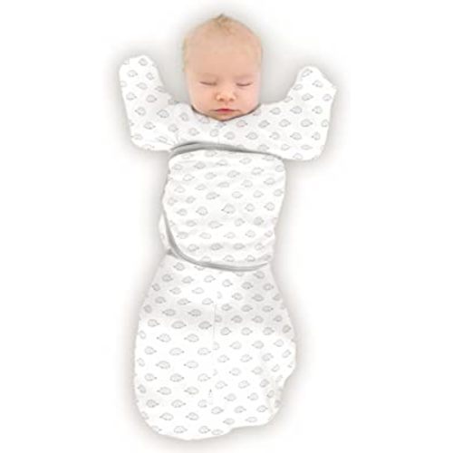 SwaddleDesigns Omni Swaddle Sack with 6-way Adjustable Wrap & Arms Up Sleeves & Mitten Cuffs, Easy Swaddle Transition, Better Sleep for Newborn Baby Boys & Girls, Tiny Hedgehogs, Small, 0-3 Months