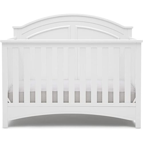 Delta Children Perry 6-in-1 Convertible Crib - Greenguard Gold Certified, Bianca White