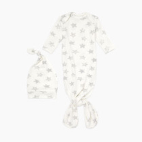 Aden + Anais Snuggle Knit Knotted Gown and Hat Set - Star