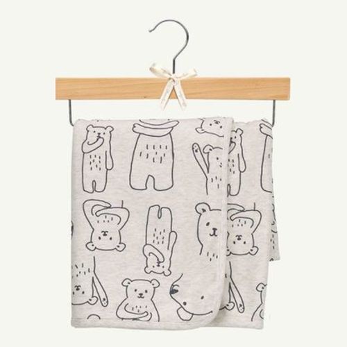 Organic Receiving Blanket, Bears - Spearmint Ventures, LLC